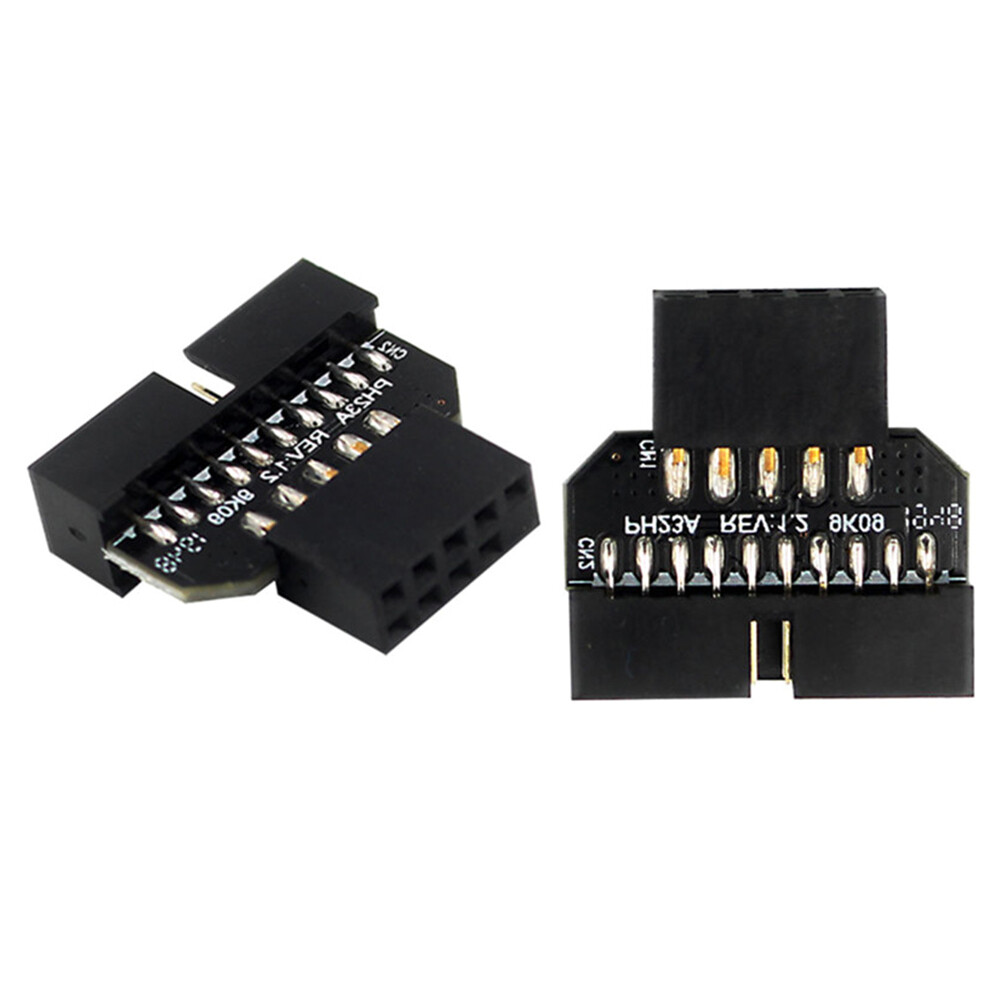 USB 3.0 20-Pin to USB 2.0 9-Pin Adapter Front Panel Converter for Motherboard Computer Accessories
