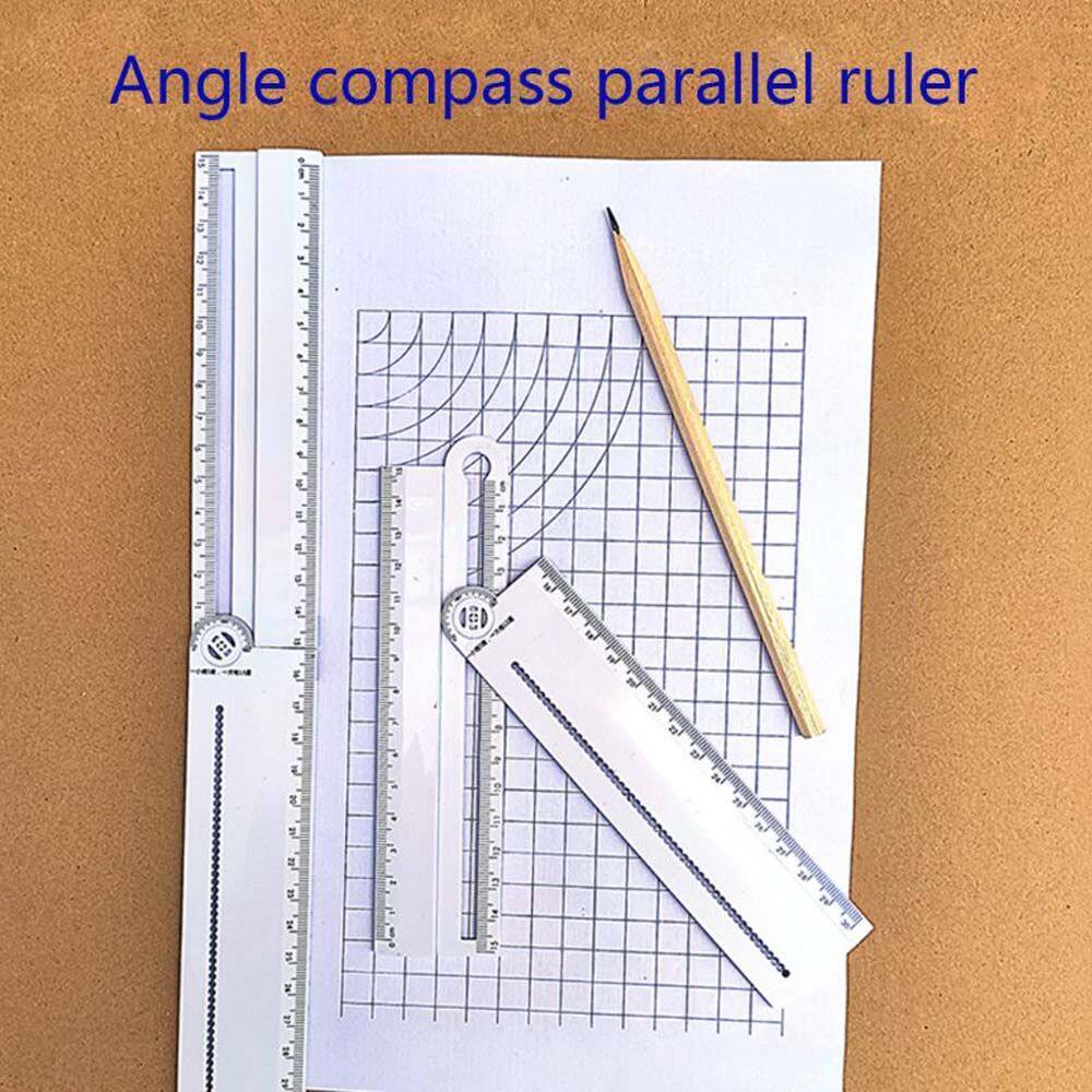MMLUCK Simple Style Stationery Supplies Angle 30cm Drawing Tool Protractor Compass parallel Ruler Rectangle Ruler