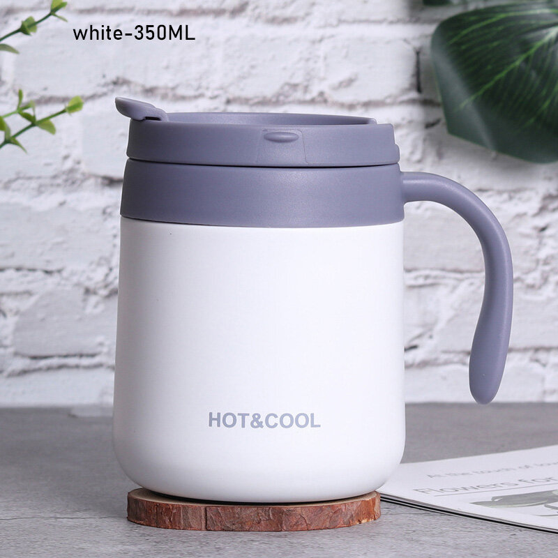 Office thermos cup men and women stainless steel coffee mug portable couple tea cup household with handle