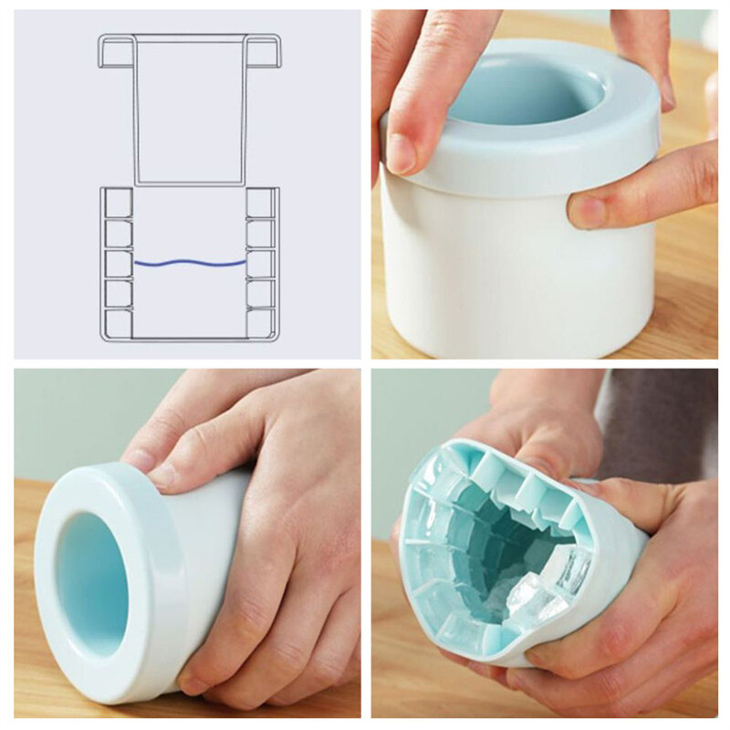 Silicone Băng xi lanh 60 Khay Đá Khuôn Sáng Tạo Máy Làm Đá nhà nhỏ mùa hè đá viên làm phụ kiện