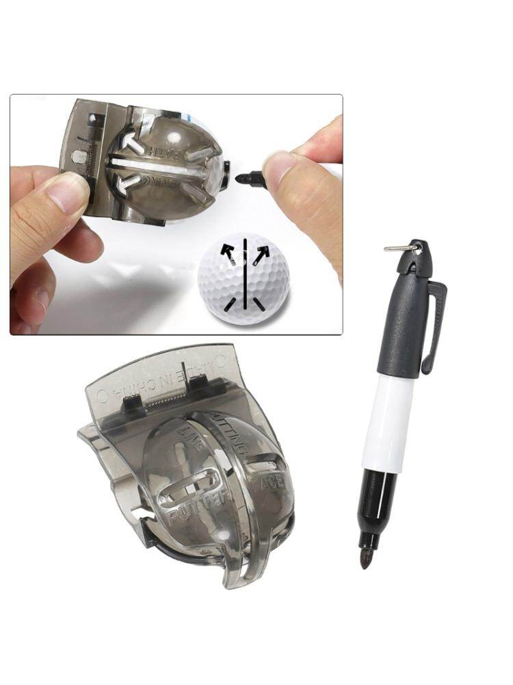 【New Arrival】 4Pcs/set Golf Ball Line Marker Drawing Marking Alignment Tool Marking Template Mark Sign Tool with Golf Ball Marker Pens