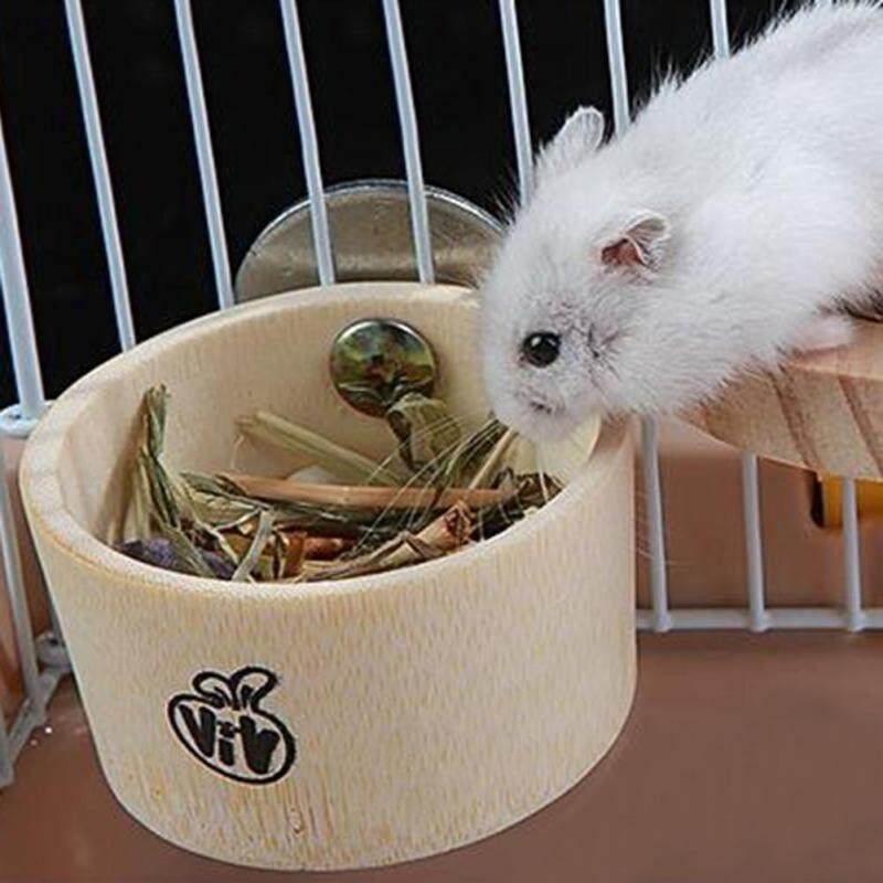 Hot Bán Nhỏ Thú Cưng Chuột Đất Vàng Sóc Thỏ Feeder Treo Nước Thực Phẩm Bát Tre Lồng Trang Trí Nội Thất Cửa Hàng Thú Cưng