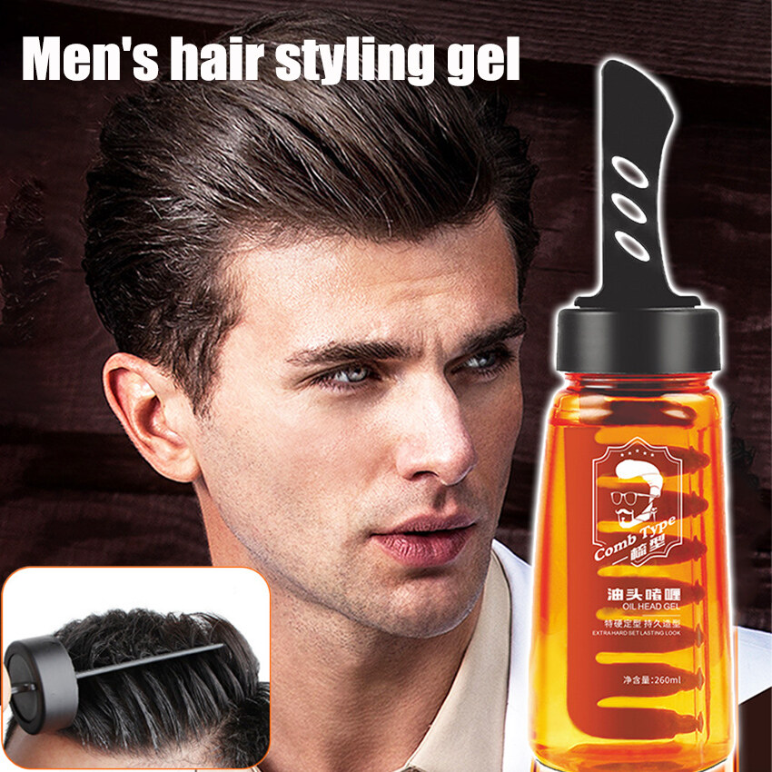 Hairstyle Gel Cream Men'S Moisturizing And Styling Hair Gel Cream Long Lasting Styling Gel 260ml