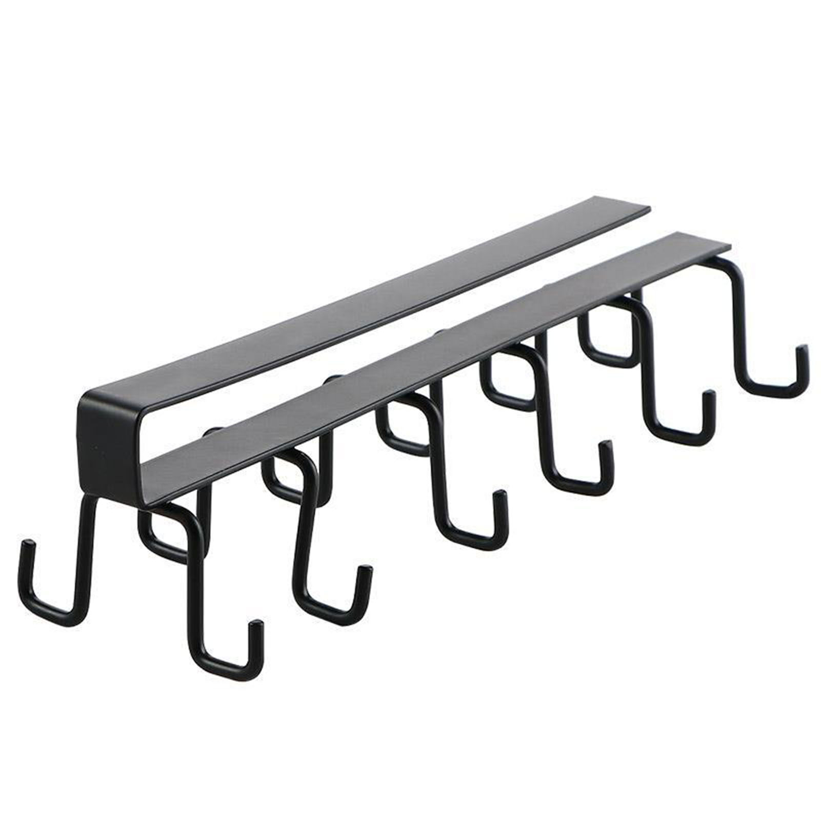 Sanwood® Convenient Hanging Rack Easy Install Metal Double-row 12 Hooks Cup Holder for Kitchen Novel Hanging Cup