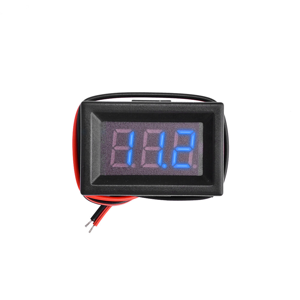 FocusAi  Voltage Meter 2 Wires 0.36" DC4-30V Digital Voltmeter Gauge Tester LED Display Panel Mount Car Motorcycle B-attery Monitor