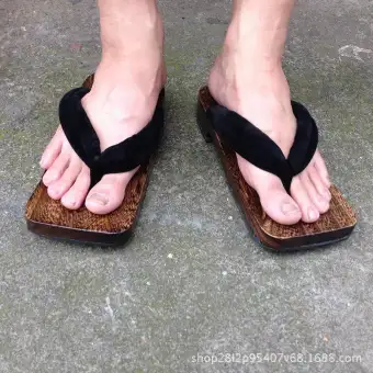 chinese wooden slippers