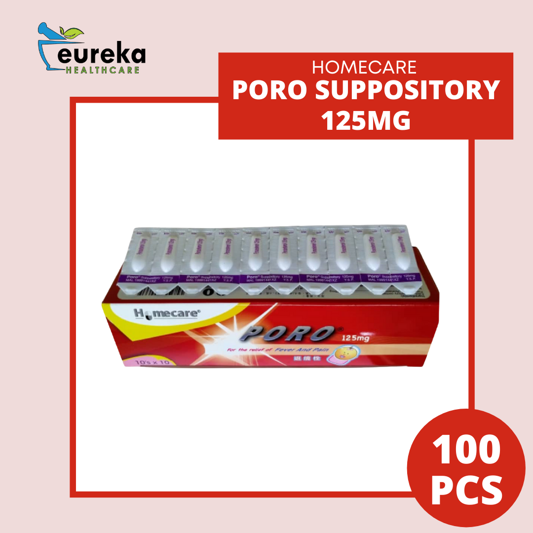 PORO SUPPOSITORY 125MG 10'S X 10ST | Lazada