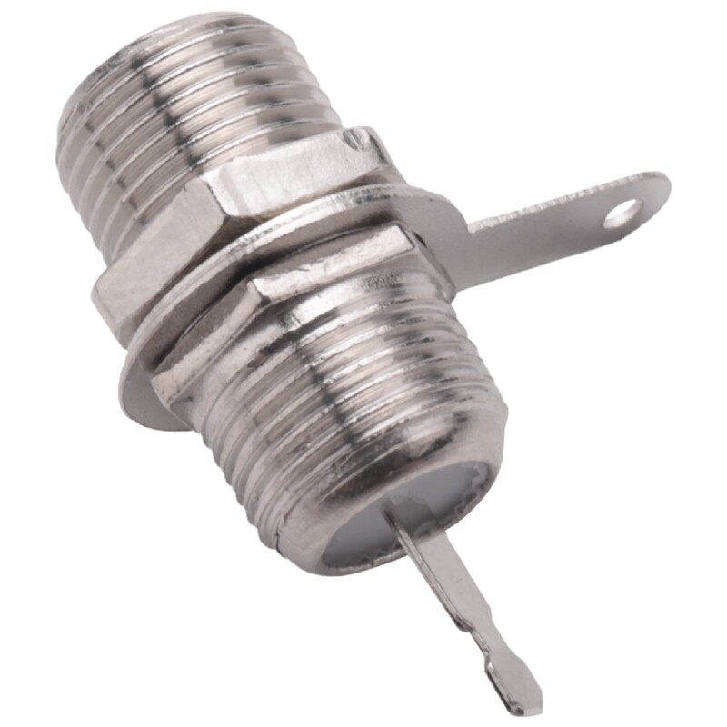 5 Pcs F Type Panel Mounted Socket Female Jack Solder Connector Adapter