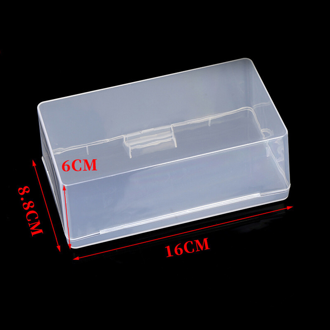 Plastic Clear With Lid Storage Box Collection Container Case Bead Crafts