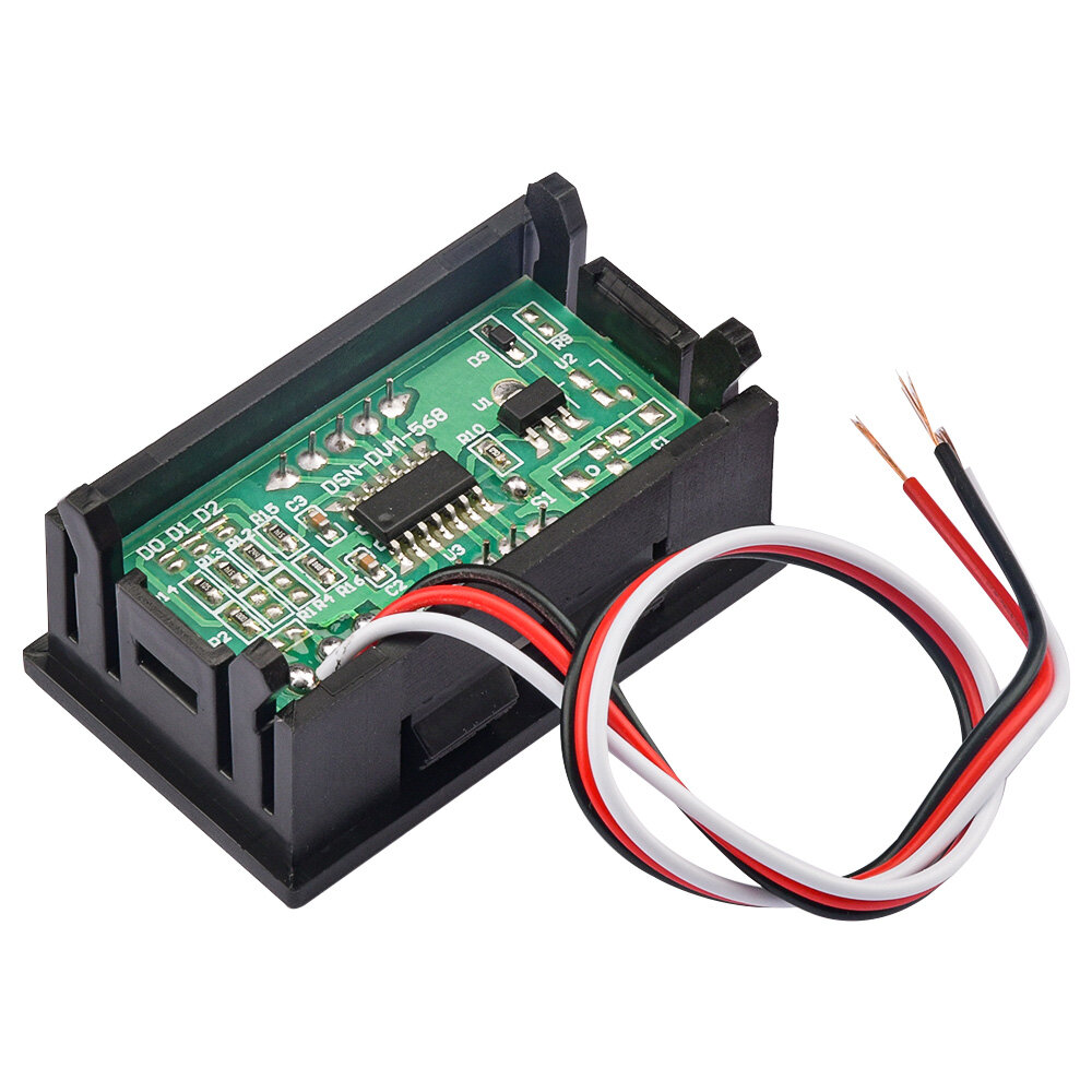 DIPPRUN 0.56 Inch Three Wire DC 0~99.9V Voltage Meter with Terminal Wire LED Digital Display Voltmeter Voltage Meter Voltmeter for Motorcycle