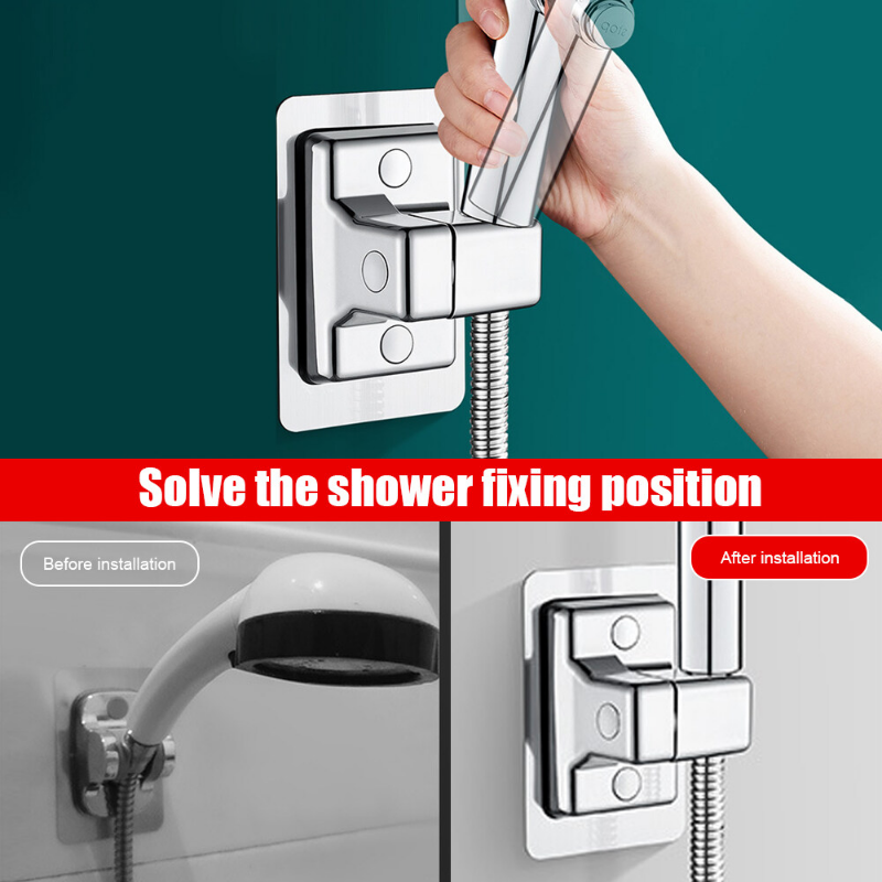 1PC Đầu vòi sen chủ có thể điều chỉnh tường vòi sen chủ Punch-Free vòi hoa sen giá đỡ cầm tay phụ kiện phòng tắm