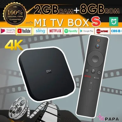 [GLOBAL VERSION] Xiaomi Mi Tv Box Mibox S 4K Wifi Wireless Home Smart HDR Android TV Box With Google Assistant Netflix, Youtube