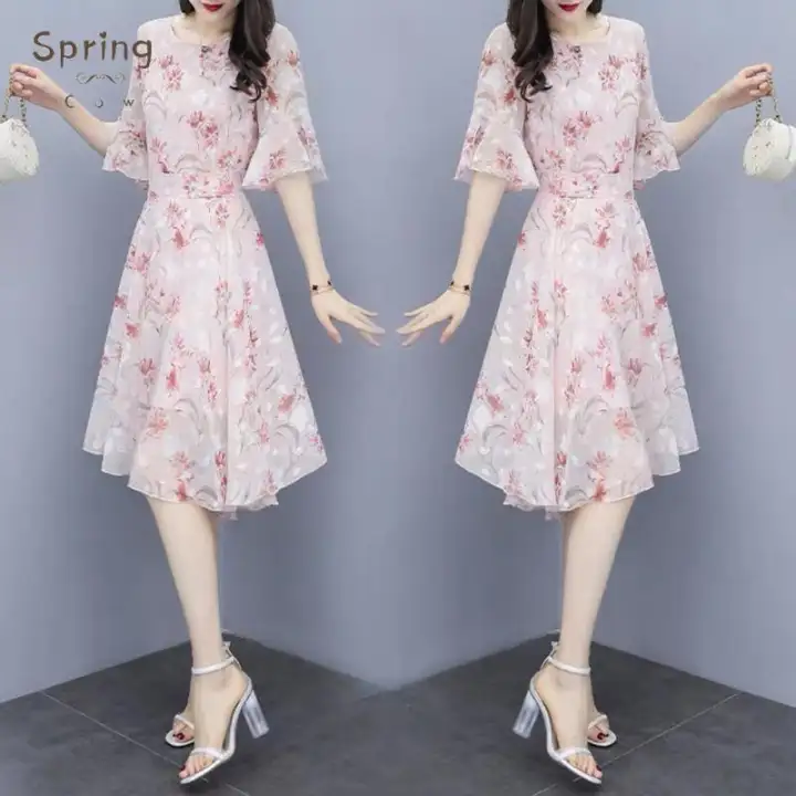 floral dress korean