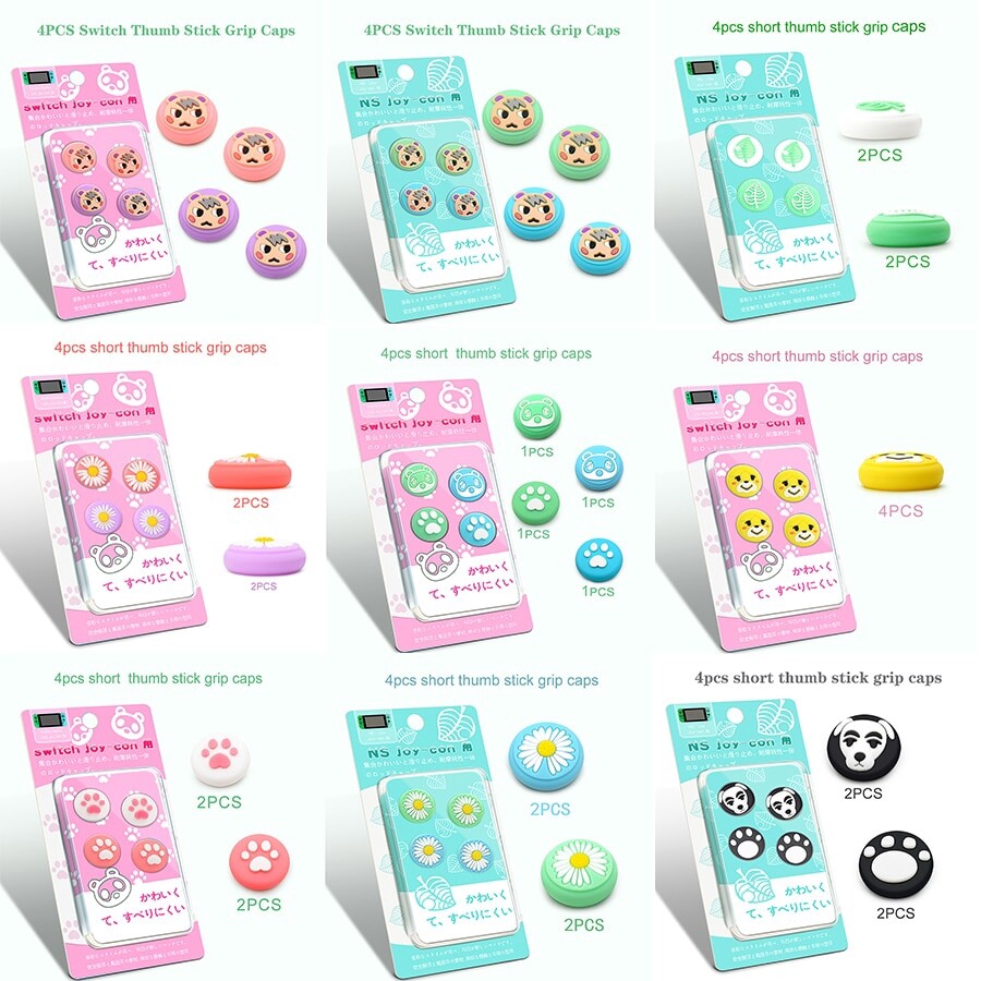 Nắp Điều Khiển Ngón Tay Cái Dễ Thương Vỏ Nút Điều Khiển Nintendo Switch Lite, Ốp Nút Joy Con Màu Hồng Phụ Kiện Công Tắc