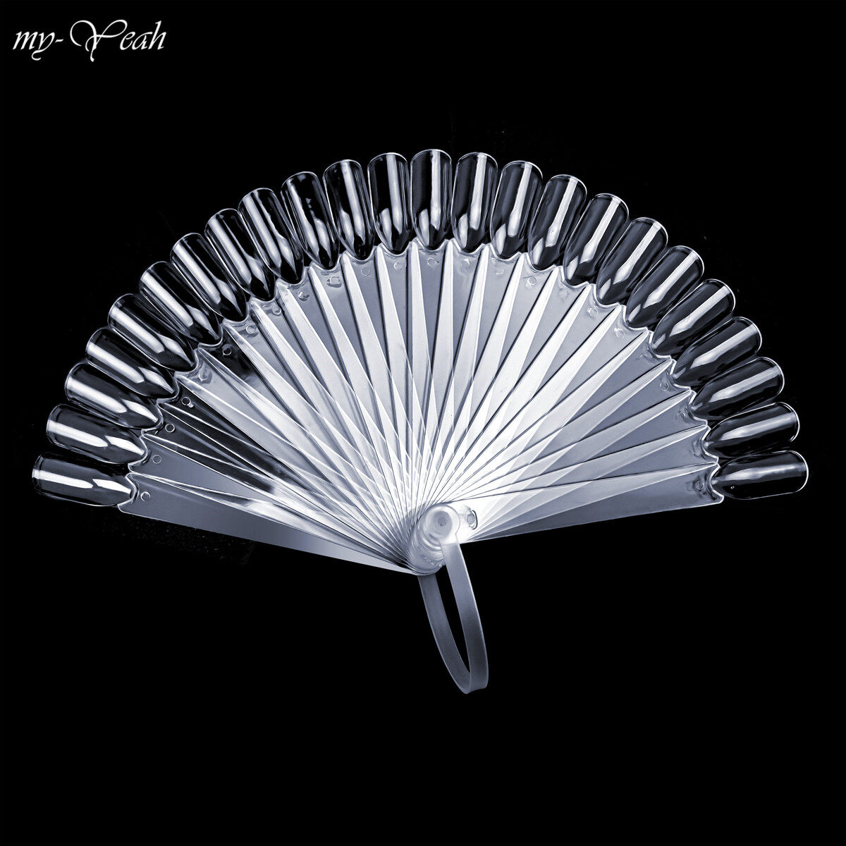 myyeah Nail Art Fan Shaped Gel Polish Coloring Showing Shelf Foldable Card Board Set Image Practice Trainning Display Palette