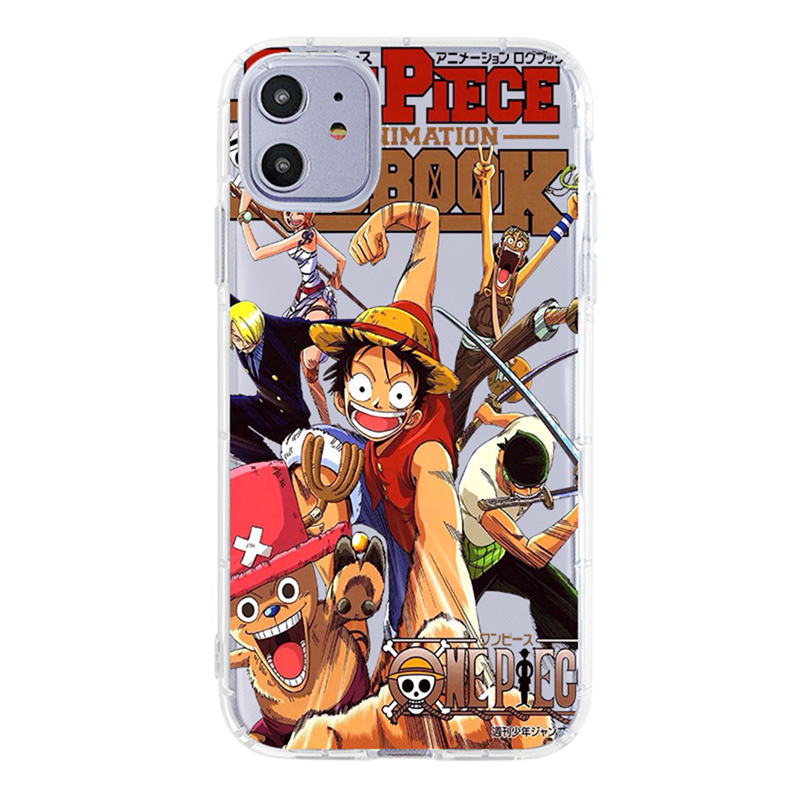 Cartoon Luffy Case For iPhone 14 14Pro 14Plus 14Promax 13 13pro 13promax 12 12pro 12promax 6 6S 6Plus 6SPlus 7 7Plus 8 8Plus X XS XR XSmax 11 11Pro 11ProMax SE 2020 Custom Chopper Pattern Shockproof Clear Anti-fall Soft Case Phone Cover Casing