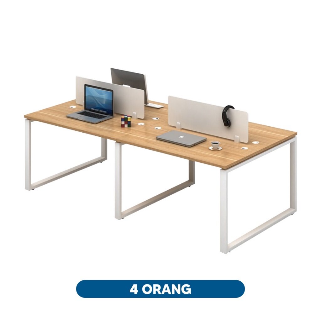 Meja Kerja 4 Orang Meja Belajar Meja Komputer Meja Kantor Aesthetic