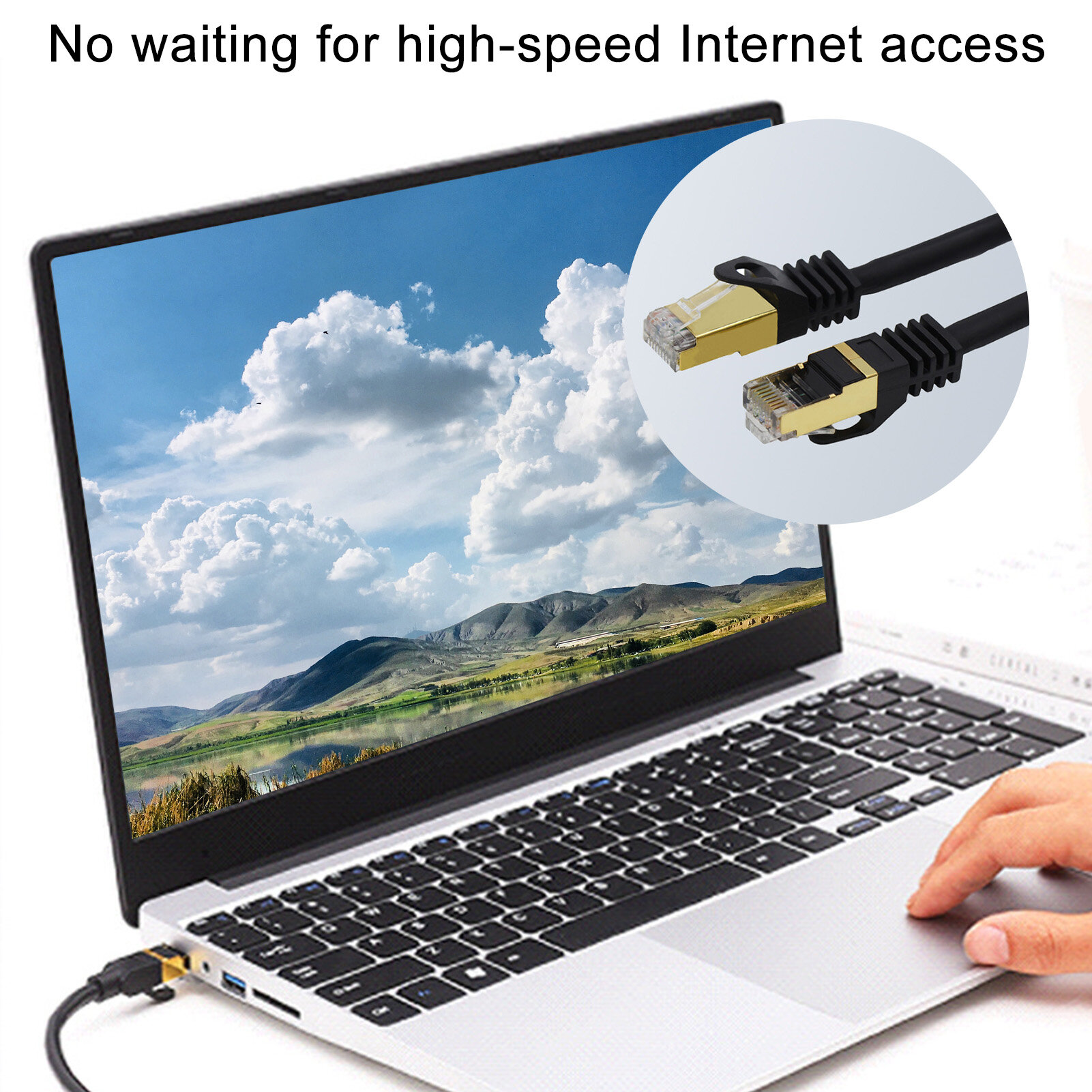 Dây Nhảy Mạng Cáp Nhảy Băng Thông Rộng Che Chắn Hai Lớp Cat7 Bằng Đồng Không Oxy Truyền Tín Hiệu Tốc Độ Cao Cho Văn Phòng Cáp Mạng Tuyệt Vời