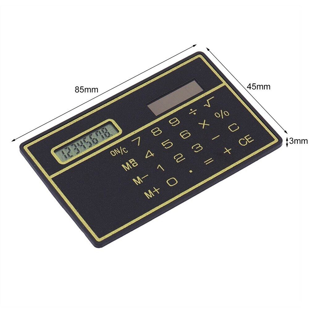 8 Digit Ultra Thin Solar Power Calculator with Touch Screen Credit Card Design Portable Mini Calculator for Business School 
