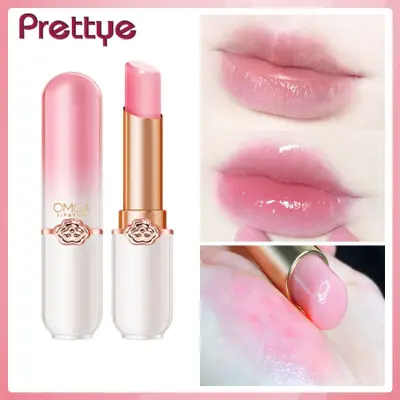 Prettye pink lipstick Vitality Color Changing Lipstick Peach Girl Crystal Temperature Changing Lip Balm To Prevent Dryness