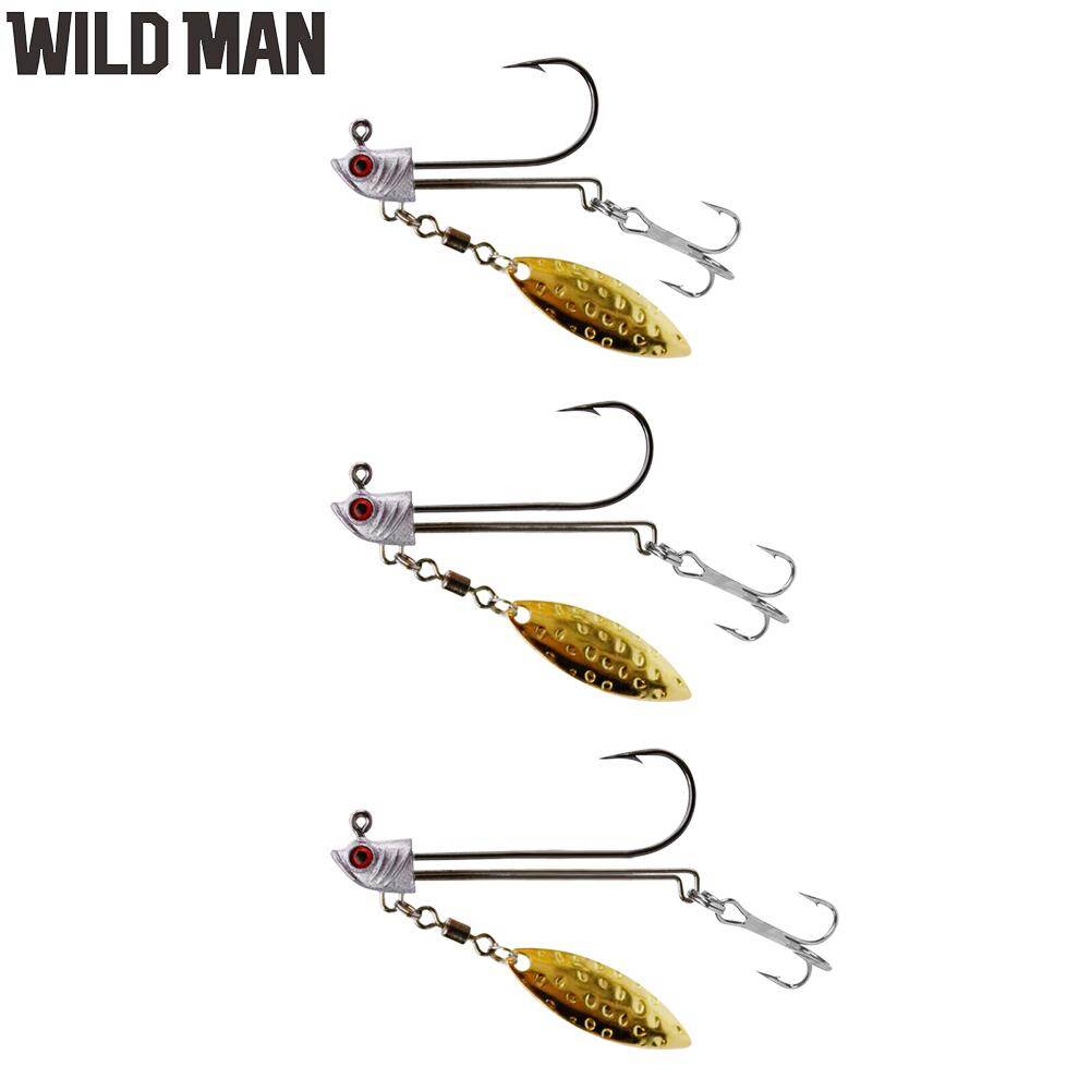 (Ready) 3D Eyes Jig Head with Spoon Artificial Bait Jig Hook for Soft Lure