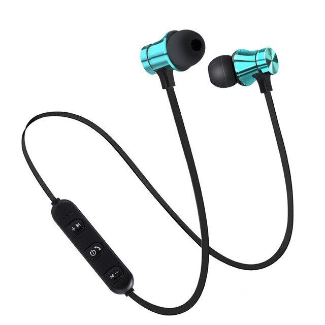 Tai Nghe Âm Thanh Nổi Không Dây Bluetooth Từ Tính Tai Nghe Thể Thao Cho iPhone X 7 8 Samsung S8 Xiaomi Huawei Tai Nghe Nhét Tai Chống Nước Có Mic