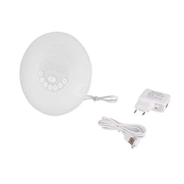 Nóng Di Động Bán Chạy Độc Đáo Đầy Màu Sắc Phòng Ngủ Đánh thức RGB LED Sunrise Mô Phỏng Đồng Hồ Báo Thức Đèn