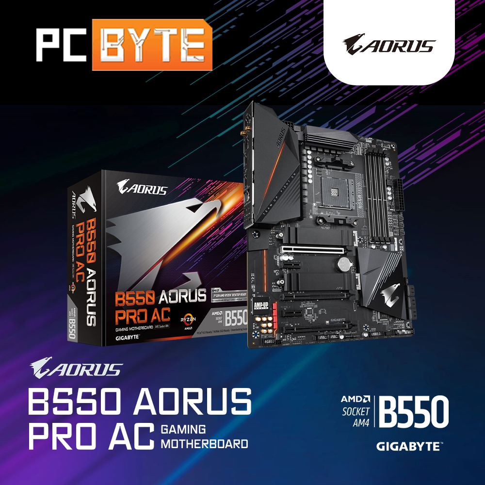 GIGABYTE B550 AORUS PRO AC AM4 ATX Gaming Motherboard Lazada