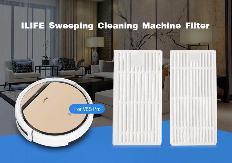 2PCS ILIFE Sweeping Cleaning Machine Filter for V5S Pro Vacuum Cleaner Singapore