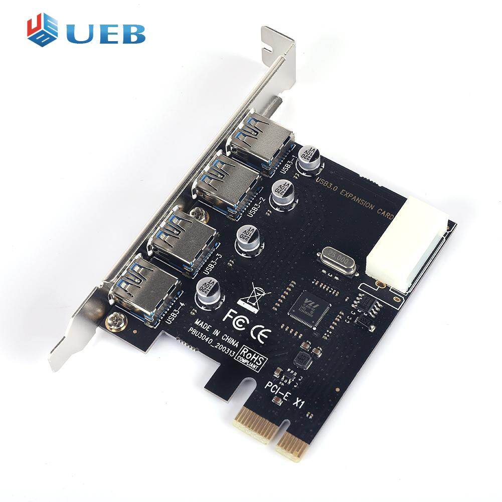 4 Ports USB PCIE Riser Expansion Card PCI Express PCIe USB 3.0 High-speed Hub Adapter for Computer