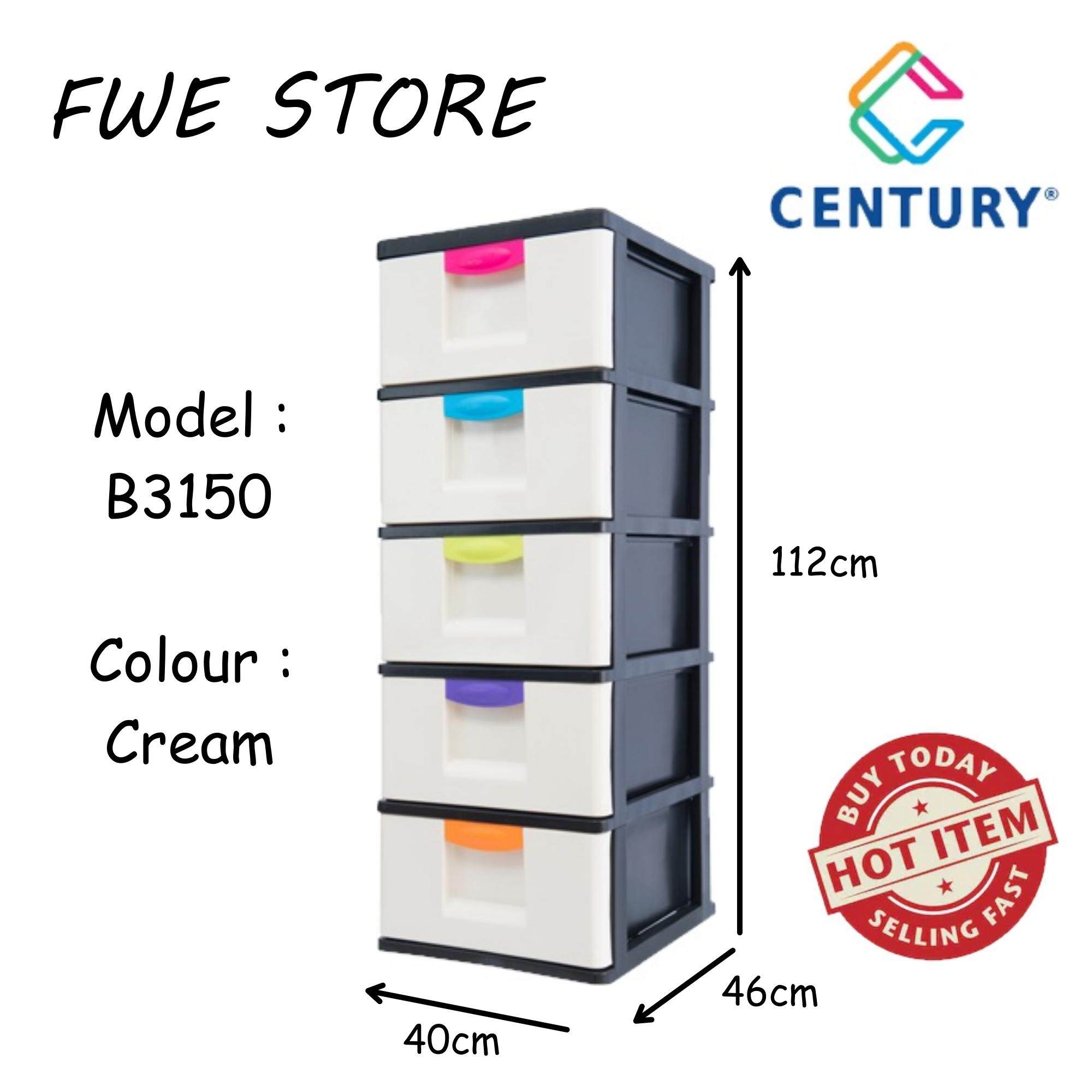 Century 5 Tier Plastic Drawer Plastic Cabinet Storage Cabinet