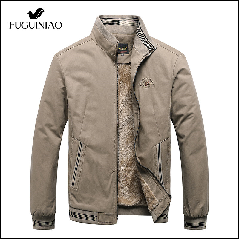 FUGUINIAO Men's Casual Jacket Fleece Windbreaker Jacket Jacket Washable Jacket 5XL