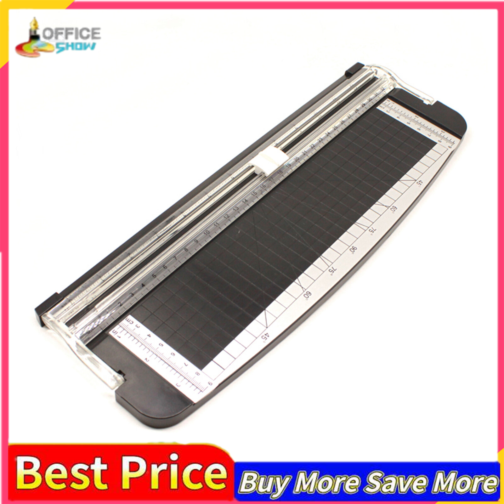 Portable A4 Sliding Paper Cu-tter 12.6 In-ch Cut Length Paper Trimmer Scrapbooking Tool Cutting Mat Machine for DIY Craft Paper Cardboard Photos Pictures Cards Office Home Supplies