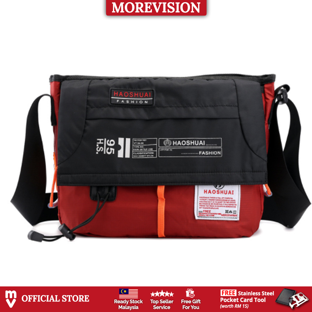 Mv Bag Haoshuai Messenger Bag Sling Chest Bag For Men Waterproof Crossbody Casual Shoulder Beg Sandang Silang Lelaki Lazada Singapore