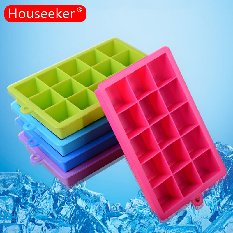 Houseeker Square silicone mold trays ice cube maker ice making party cake decorating tools