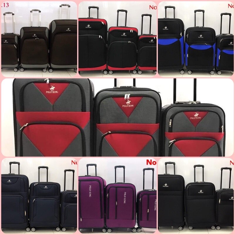 Ready Stock✳️ POLO KING cloth luggage 20''/ 24''/ 28'' quality suitcase  travel holiday Malaysia Stock | Lazada