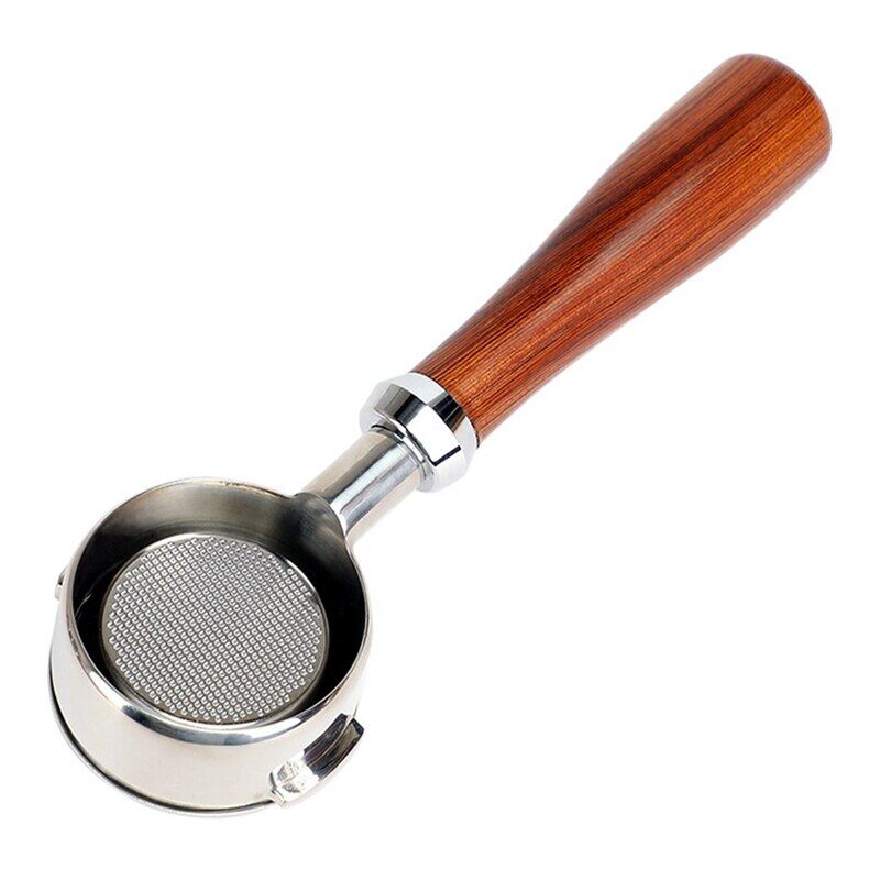 Coffee Bottomless Portafilter For WPM Coffee Machine Wood Handle Filter Coffee Accessories For Welhome KD-310/KD-510