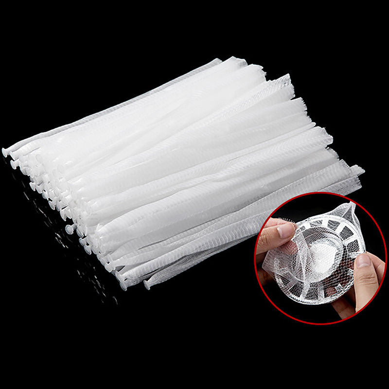 Tumato 100pcs Bathroom Shower Drain Cover Net Bag Hair Prevent Filter Sink Strainers