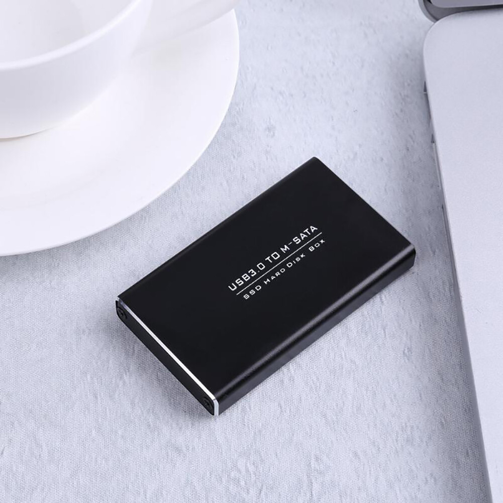 MSATA to USB 3.0 Hard Disk Drive SSD Enclosure Adapter Cable Case Aluminum Box
