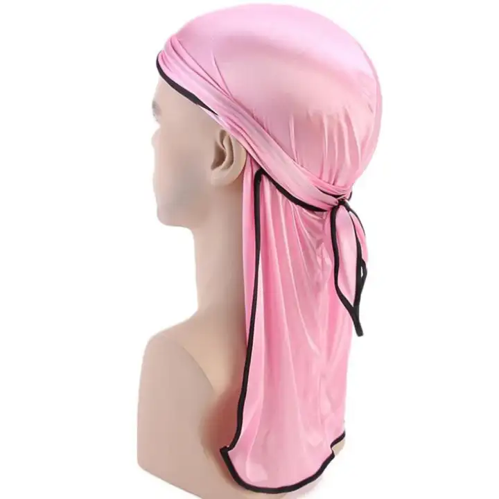 Fenteer Womens Mens Long Tail Silky Bandana Turban Hat Durag