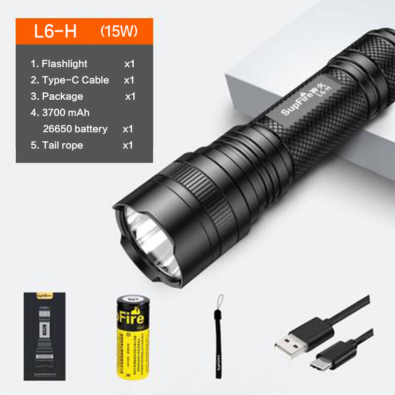 Superfire L6-H LED 15W đèn pin