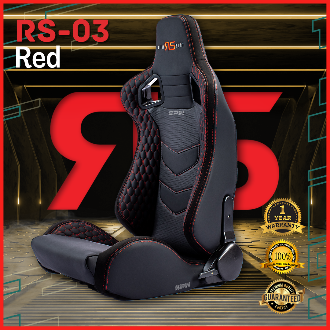 RS Universal Sport Seat (RS03) Semi Bucket Seat Sport Seat Leather (2