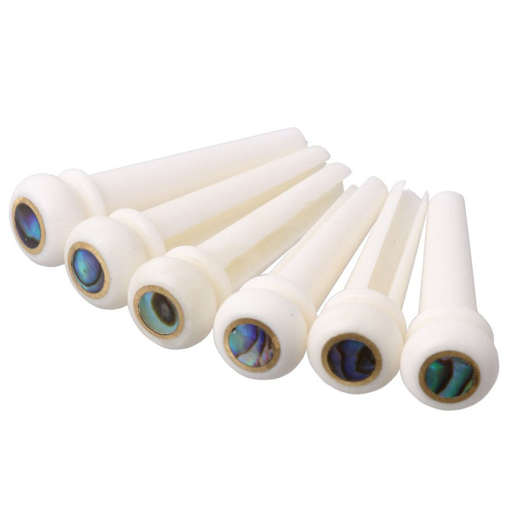 Pure Ox Bone Guitar String Nail Abalone Shell Dot Brass Circle Loop High-Grade Ballad String Nail