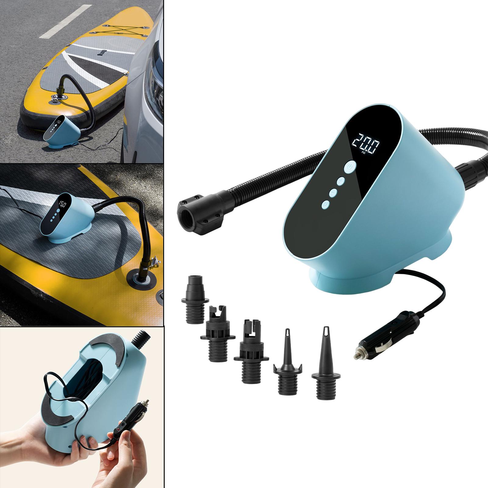 Pump Inflateable Flameer Portable Electric Air Pump Inflatable with 5Nozzles Boat Pump ...