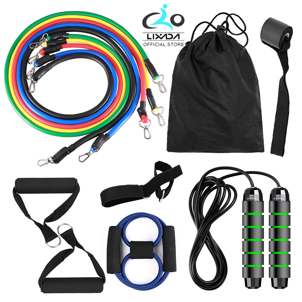 LLguz Fitness Resistance Band Latex Rubber Yoga Tension Trainer Stretching Belt Strap Exercise Equipment for Indoor Gym Workout