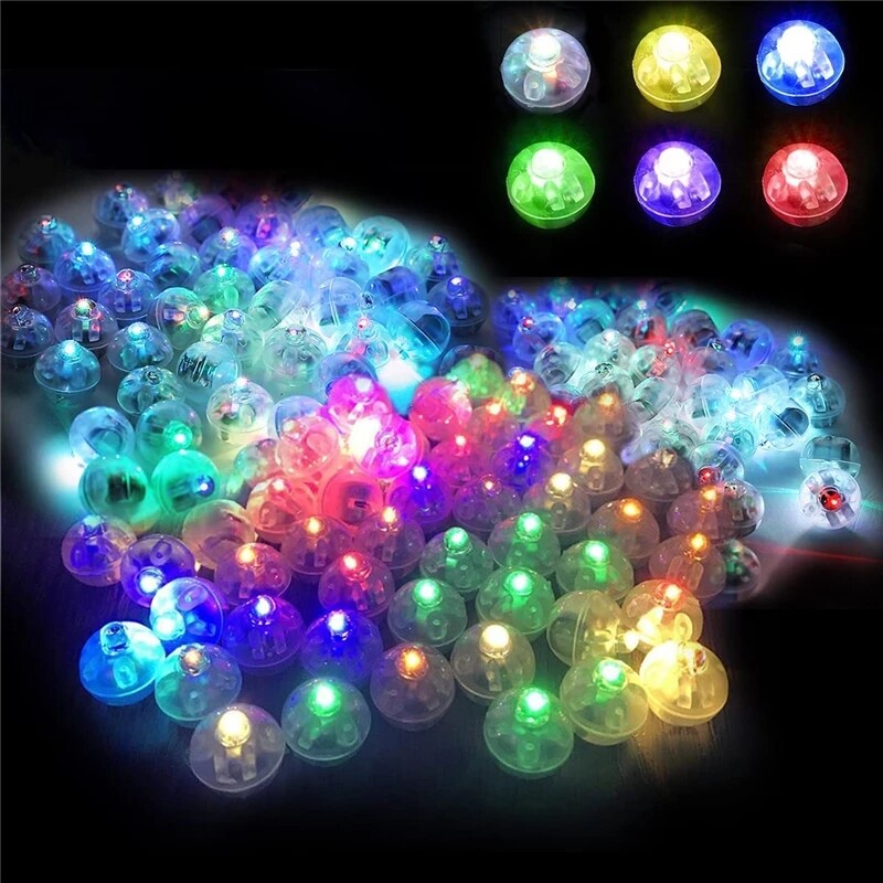 10PCS LED Balloon Light Mini Round Balls Lights, Waterproof Tiny Led Light Long Standby Time Lights for Balloon Paper Lantern Festival Birthday Party Wedding