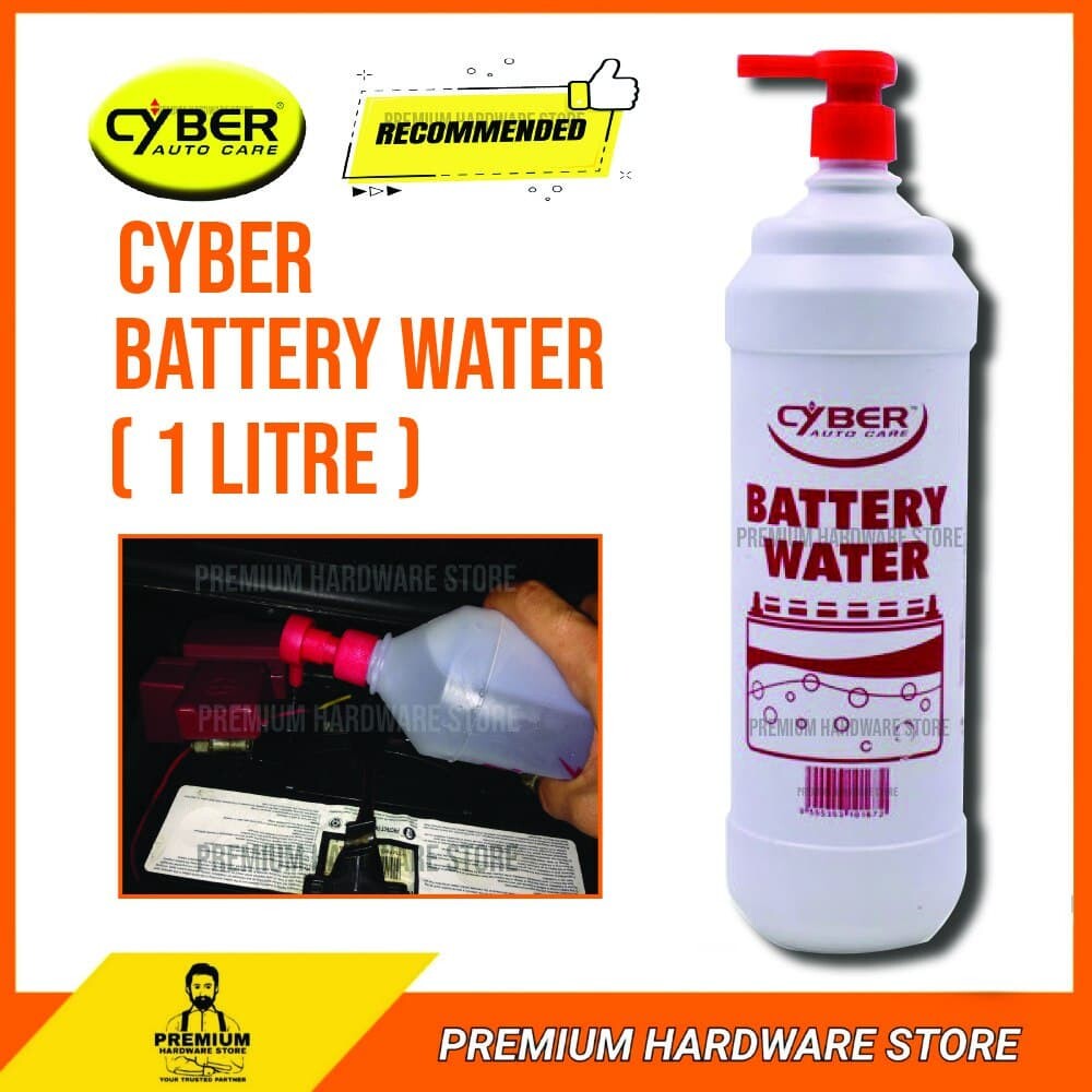 CYBER BATTERY WATER 1 LITER / CAR BATTERY WATER / ACID BATTERY / AIR