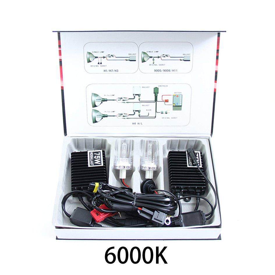Top Seller 75 W H3 3000 K 4300 K 5000 K 6000 K 8000 K 10000 K 12000 K Mobil lampu Utama Tersembunyi Xenon Kit