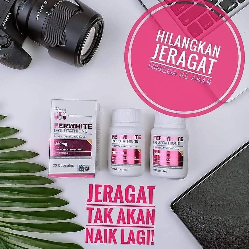 ferwhite l glutathione plus vitamin c capsule FERWHITE L-Glutathione Plus Vitamin C (30 Capsules) [ORIGINAL HQ] - HOT  SALE!