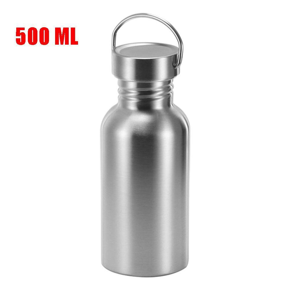 Stainless Steel Wide Mouth Drinking Water Bottle Sports Bamboo Cap Large